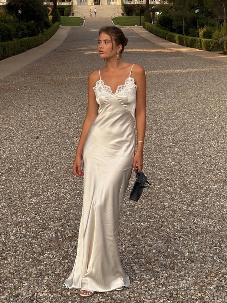 Women White Lace Trim Corset Mini Dress Sexy Sweetheart Neck Spaghetti Strap Slit Hem 2026 Summer Leisure Nightclub Party Wear