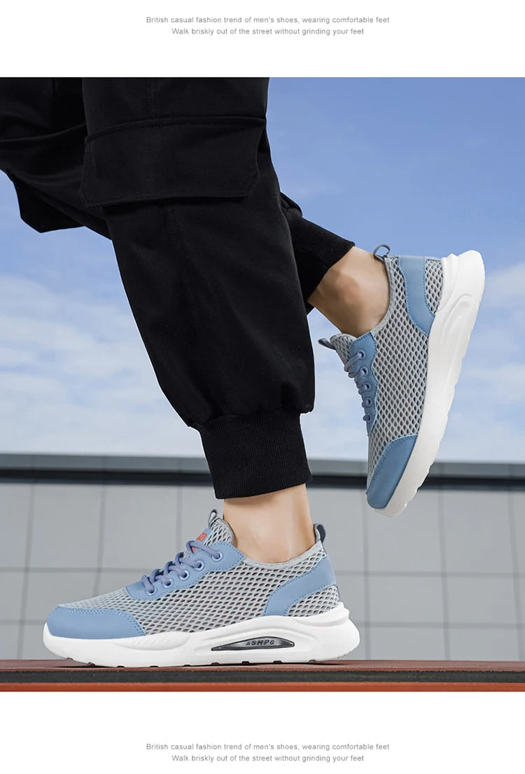 New Summer Sports Shoes for Men, Versatile Low-Top Trendy Running Shoes, Casual Mesh Fashion Shoes Suitable for Outdoor Sports