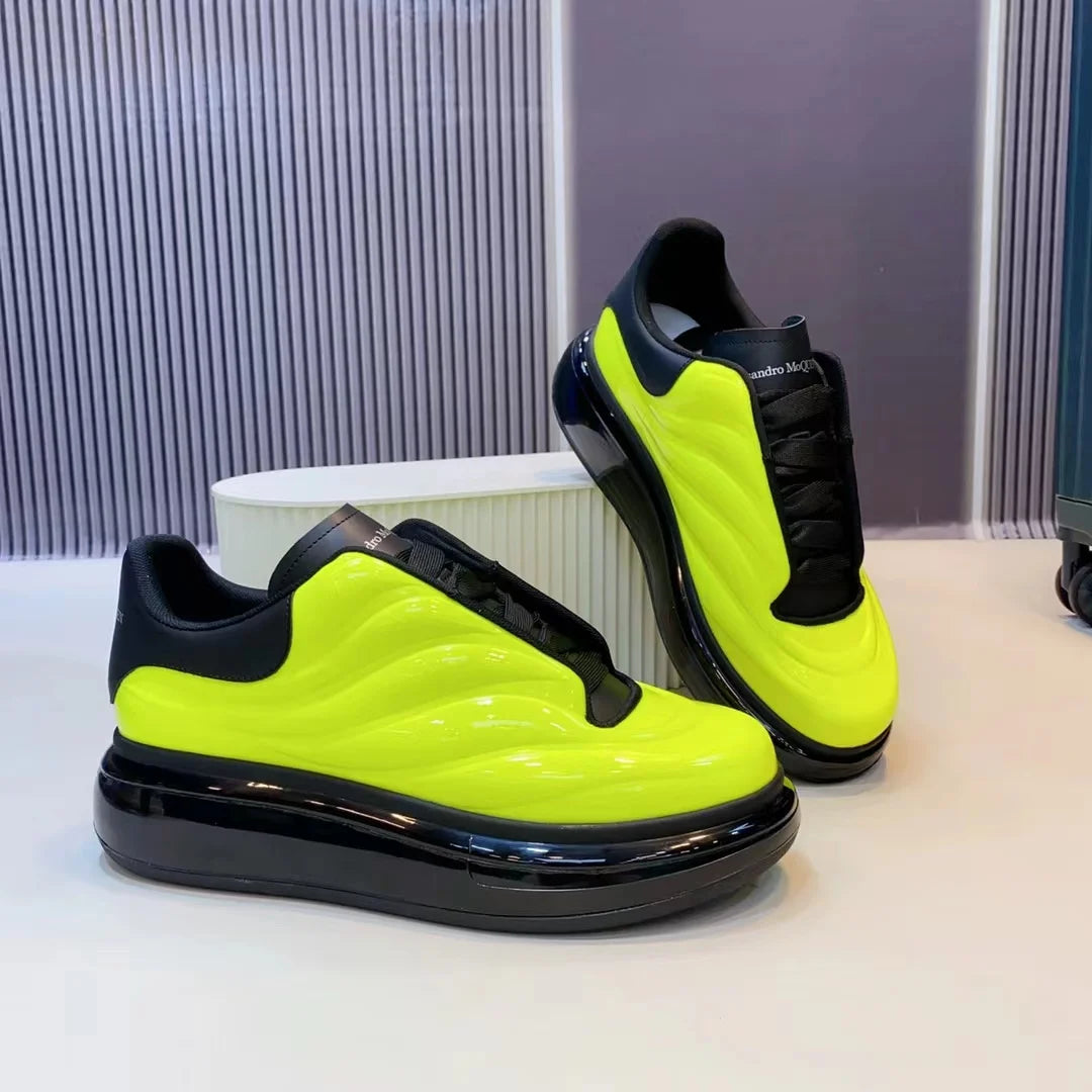 Handcrafted Leather Casual Sneakers Man Platform Trainers Unisex Originality Flat Loafers Men's Footwear