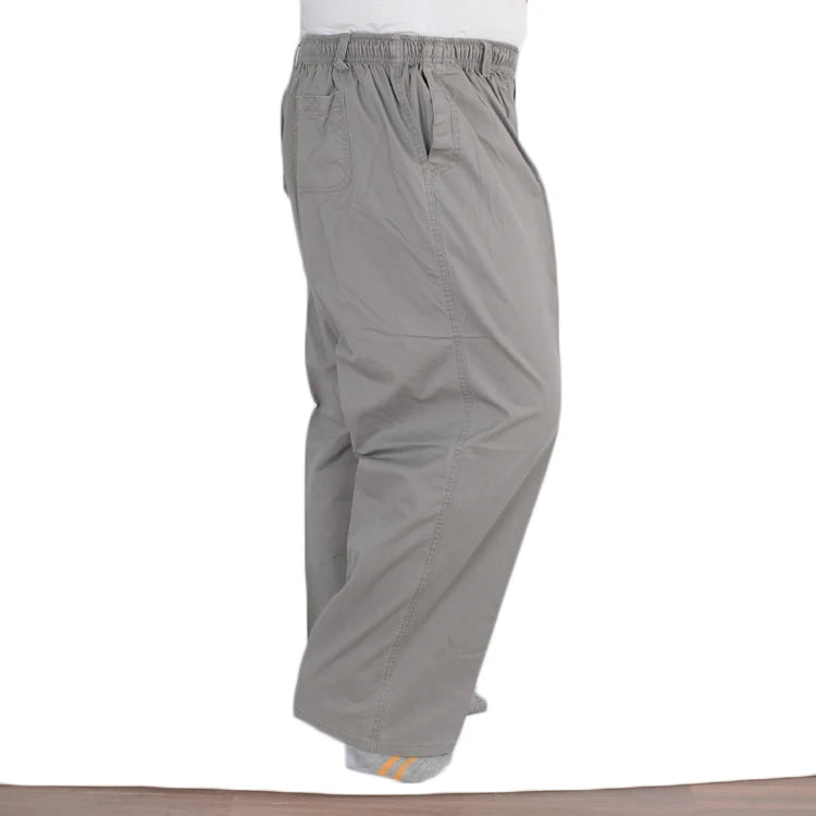 Plus size 8XL 11XL 12xl middle-aged men's summer thin elastic band high waist cotton casual trousers Dad oversize 9XL 8XL 7XL