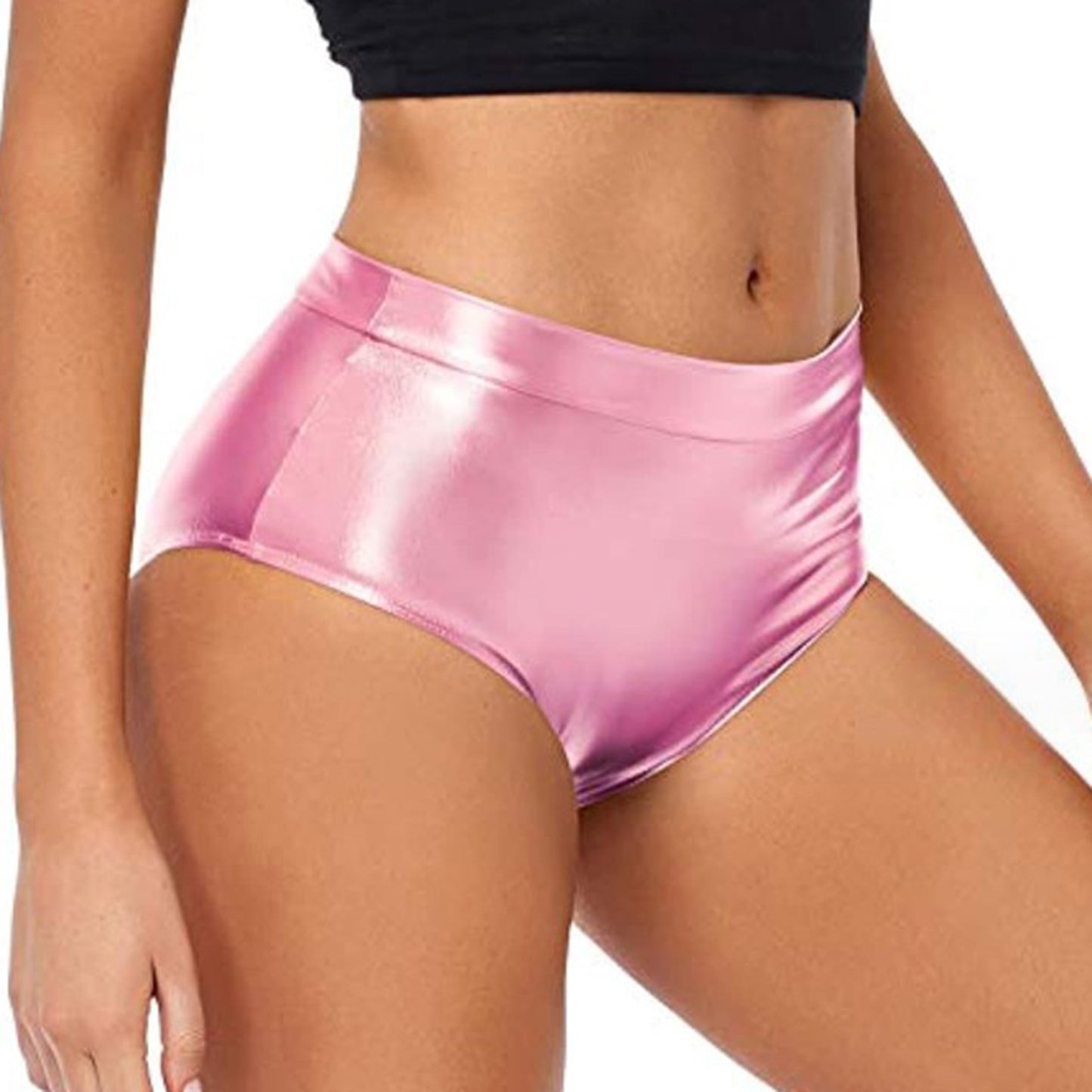 Sexy Rave Dance Costume Women's Metallic Shiny Booty Shorts Skinny Panties Hot Short Pants for Carnival Club Party Bottoms