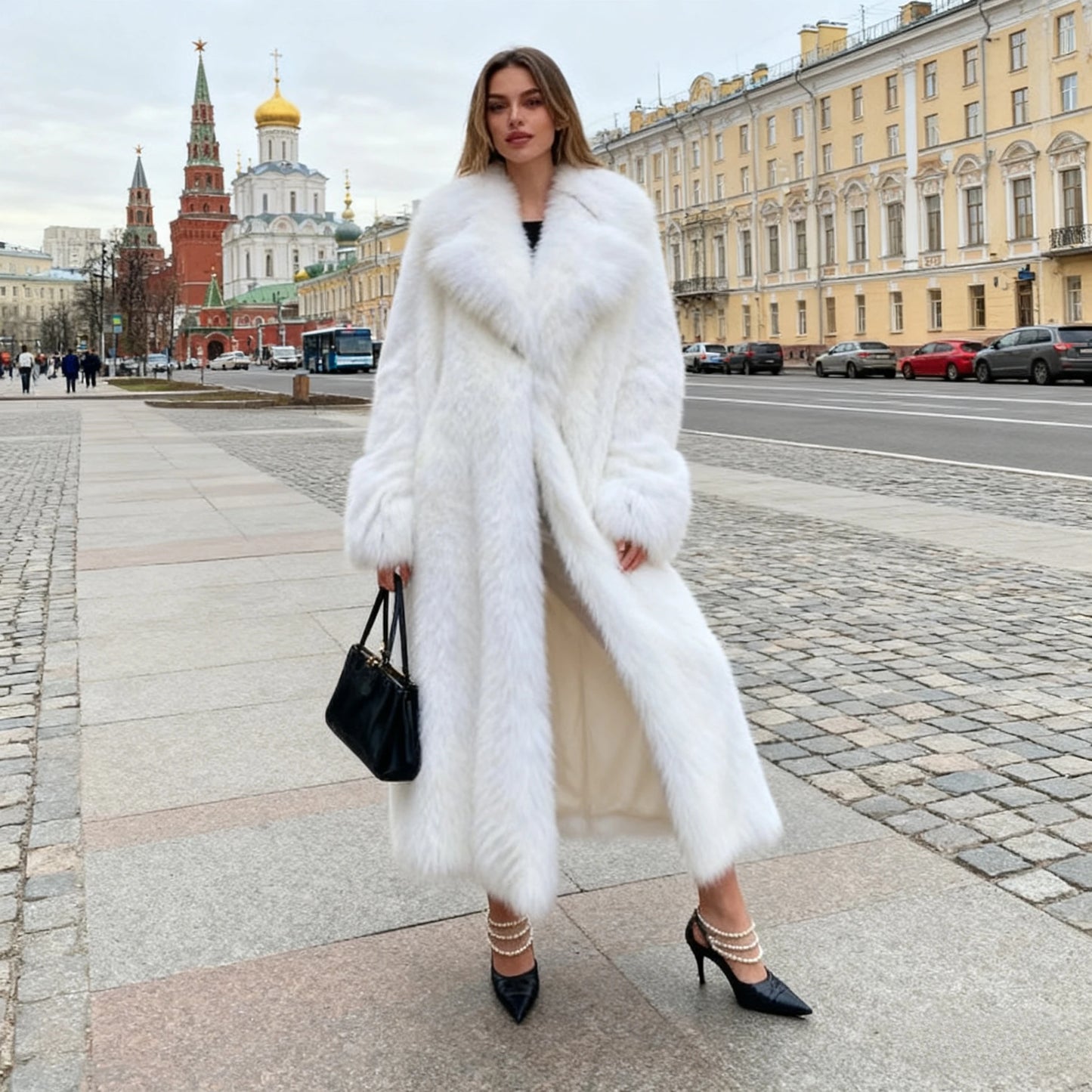 Long Coats Women Faux Fur Jackets Y2k Streetwear Turn Down Collar Coat Thick Warm Jacket Elegant Work Outerwear Autumn Winter