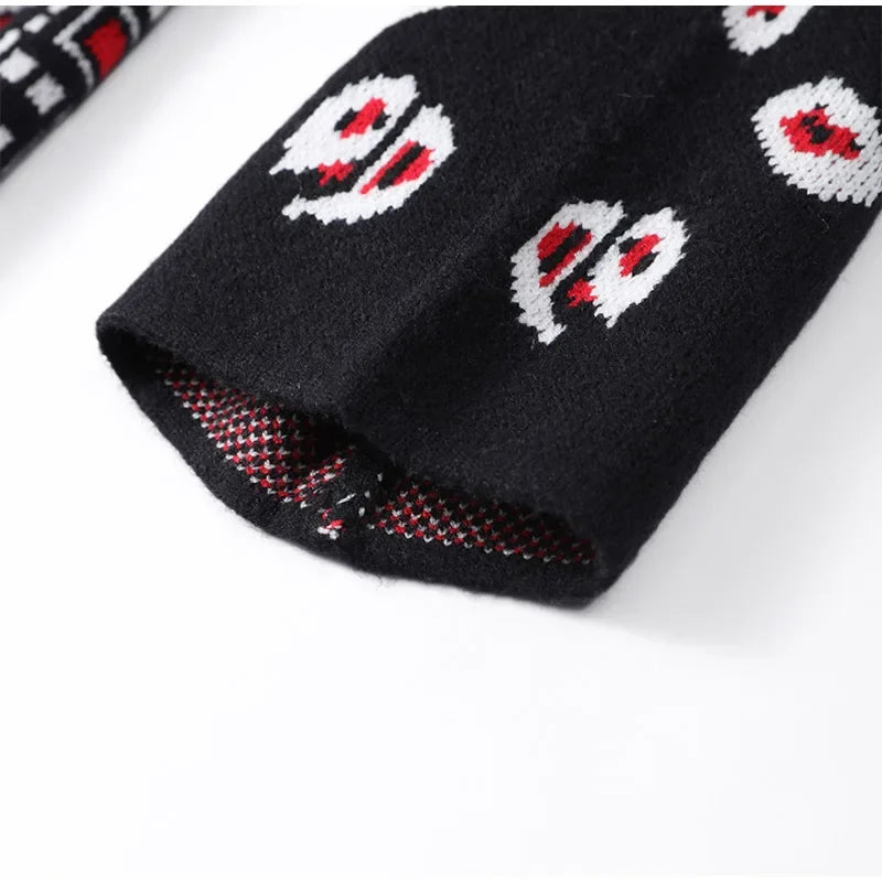 2026 Spring Tassel Knitted Jacquard Women's Cardigans Loose Patchwork V-neck Long Sleeve Thick Warm Sweater Lady New Knitwear