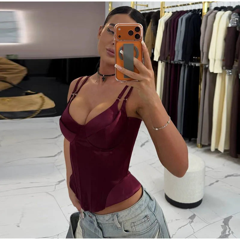 Elegant Lace Patchwork Sling Top Women Sleeveless Backless Patchwork Crop Tops Female 2026 Fashion Summer Spring Vest Lady