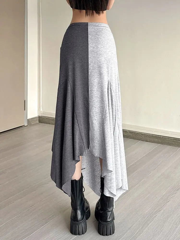 2026 Summer Fashion New Women's Street Style American Style Half Skirt Irregular Split Letter Sexy Hot Girl Half Skirt