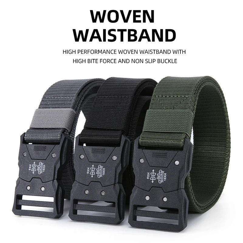 Plastics Tactical Belt Quick Release Outdoor Belt Soft Real Nylon Sports Accessories Men And Women Black Belt BAZAARHUBO
