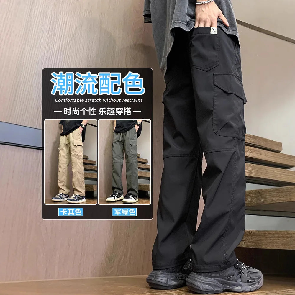 American Fashion Brand Workwear Casual Pants for Men's Spring and Autumn 2025 New Loose Sports Straight Outdoor Charge Trousers