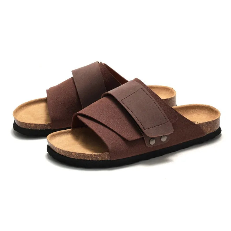 Wmen's Cork slippers casual breathable comfort sandals summer flip flops beach Muller outdoor fashion men‘s shoes