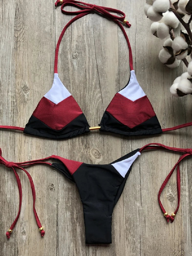 2023 Sexy Bikini Multicolor Swimsuit Women Swimwear Push Up Ribbed Bikini Set Brazilian Bathing Suit Beach Wear Bather Biquini