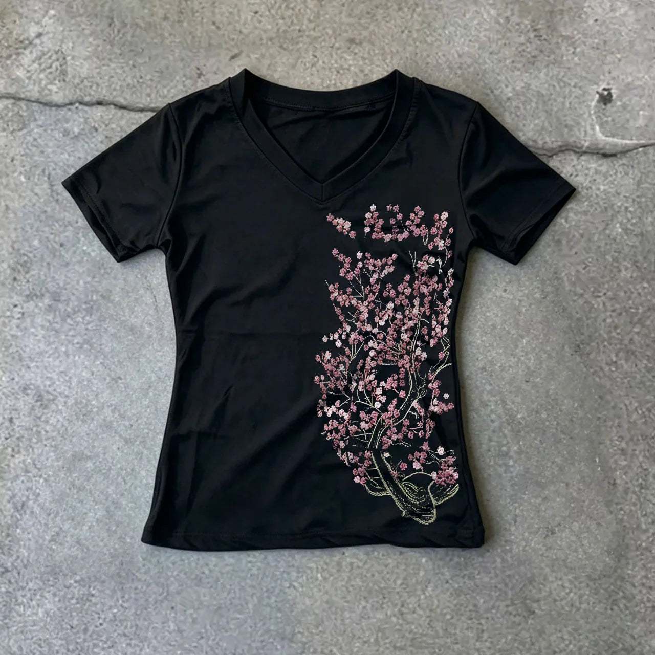 Women Short Sleeve Sexy Streetwear T-shirts Y2k Style Fashion T-shirts Summer Gothic Slim 2000s Vintage Graphic T-shirts Punk