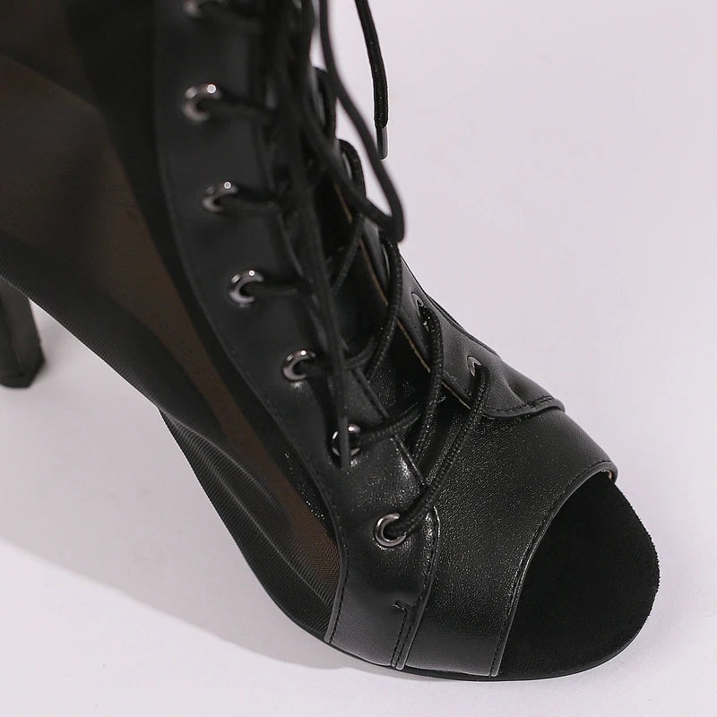 Women's Jazz Dance High Heels Shoes Black Sandals Sexy Party Stilettos Boots for Ballroom Jazz Dancing Heels Shoes Women Size 46