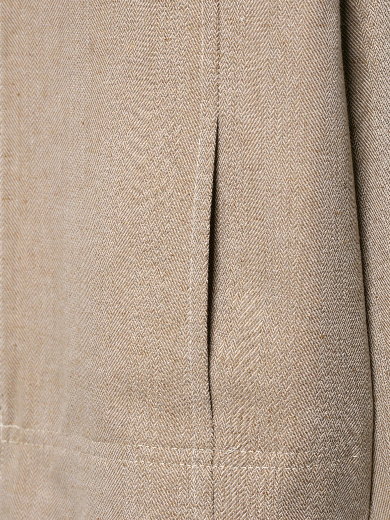 EDSA Women Khaki Herringbone Pants Set Cropped Jacket Long Sleeves Side Zip Low-rise Straight Leg Long Trousers Female Suits