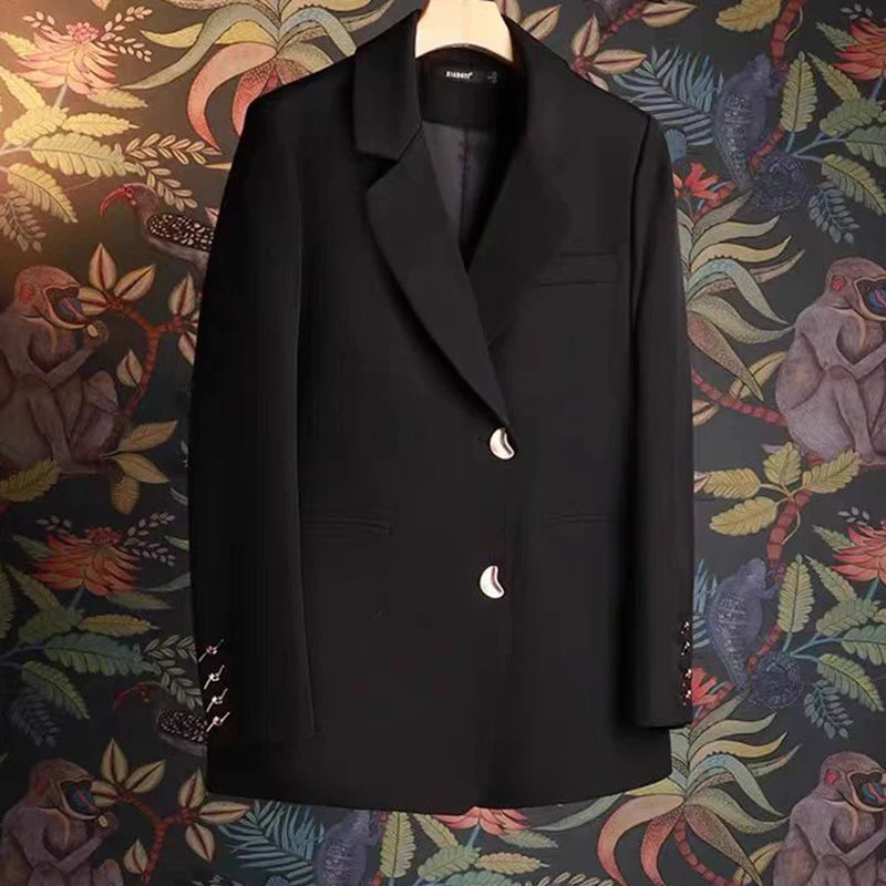 Korean high-quality suit jacket women's new design sense Spring and Autumn Western style casual fried street loose small suit