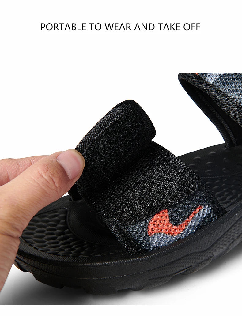 Men Sandals Summer Leisure Beach Holiday Outdoor Male Retro Comfortable Casual Sandals Breathable Mesh Men Flip Flops