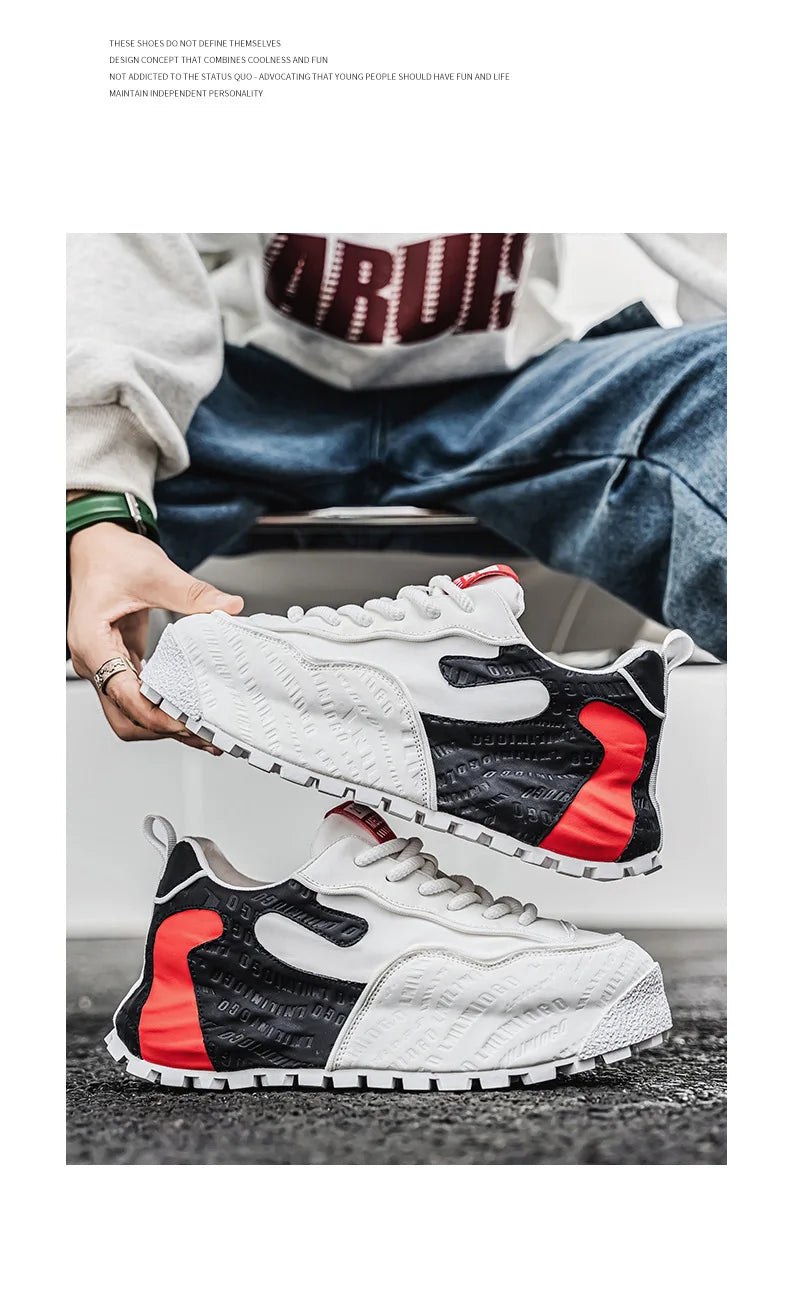 Fashion brand tenis men casual faux leather sneakers male wedged shoes new spring summer breathable trainers man gym run shoes
