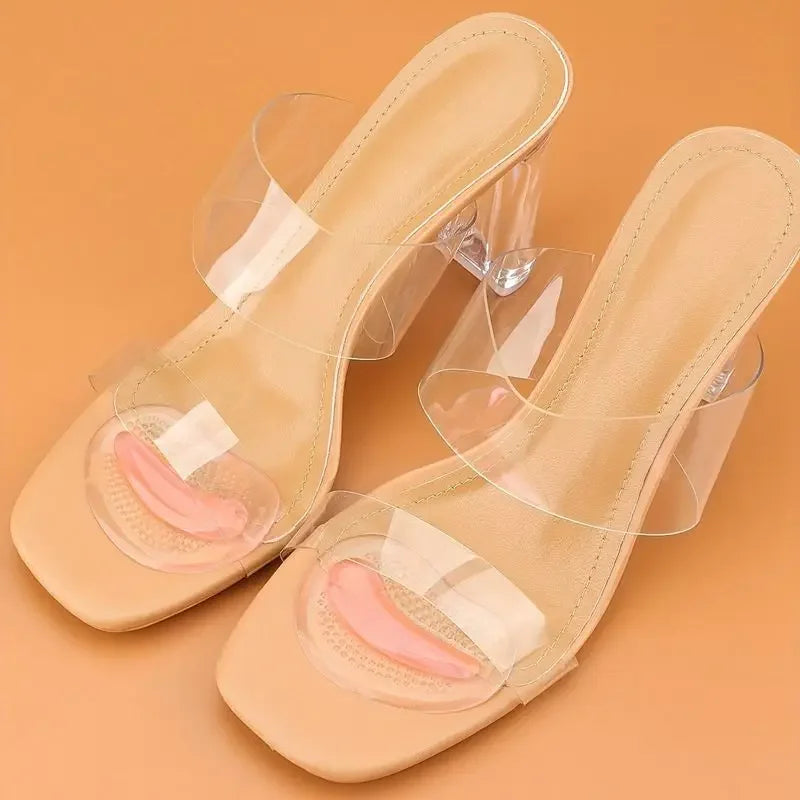 1 Pair Forefoot Pads for Sandals High Heels Silicone GEL Invisible Half Size Pads Non-slip Stickers Thickened Self-adhesive New
