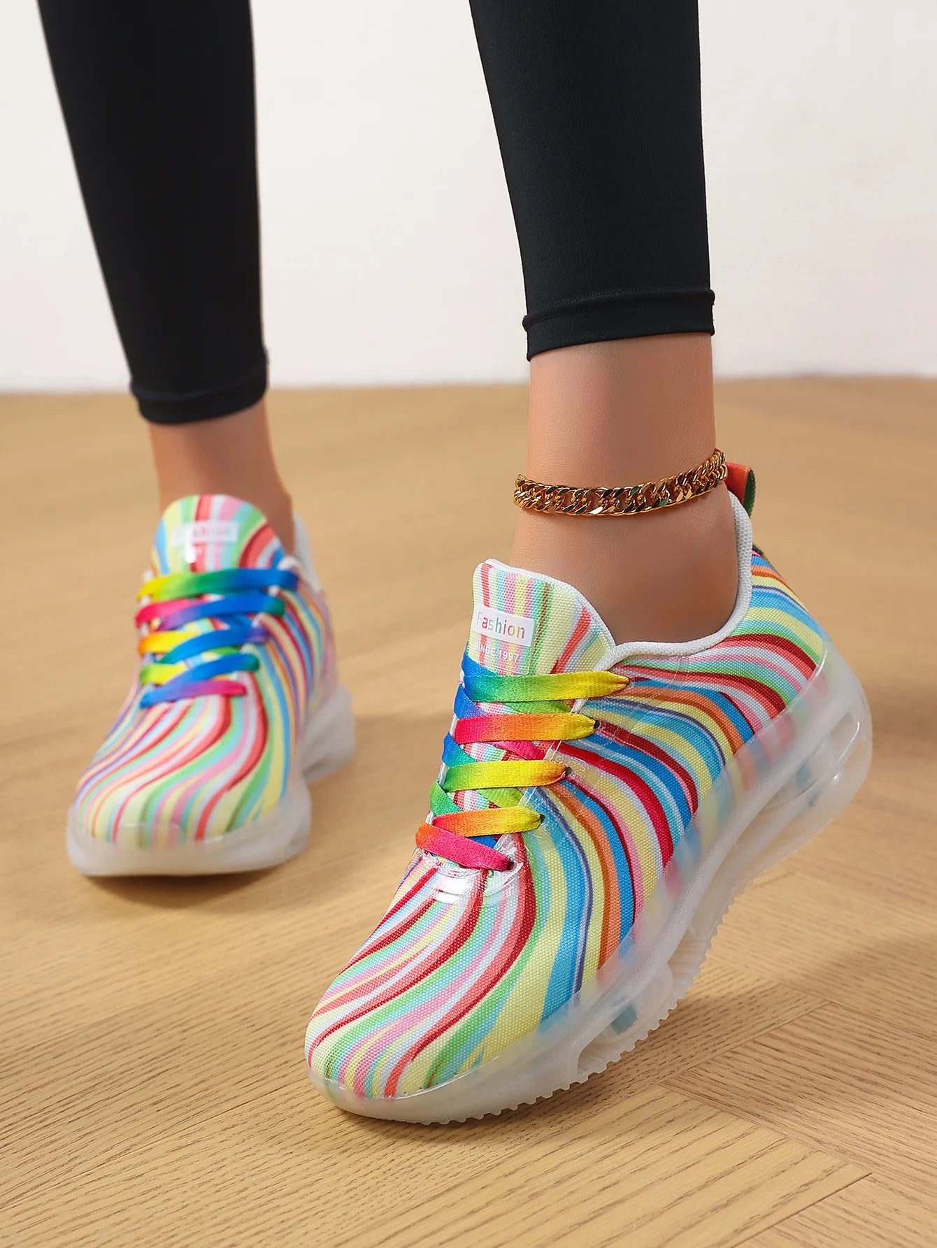 2025 Autumn Fashion Lace Up Women's Colored Low Top Casual Single Shoes Comfortable Versatile Mesh Breathable Non Slip Sneakers