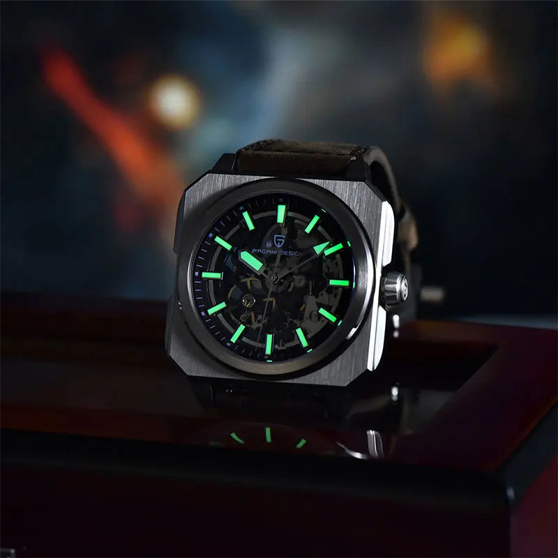 PAGANI DESIGN New Hollowed Men Mechanical Watch Top Brand Sapphire Glass Clock Classic Luxury Waterproof Automatic Men's Watches