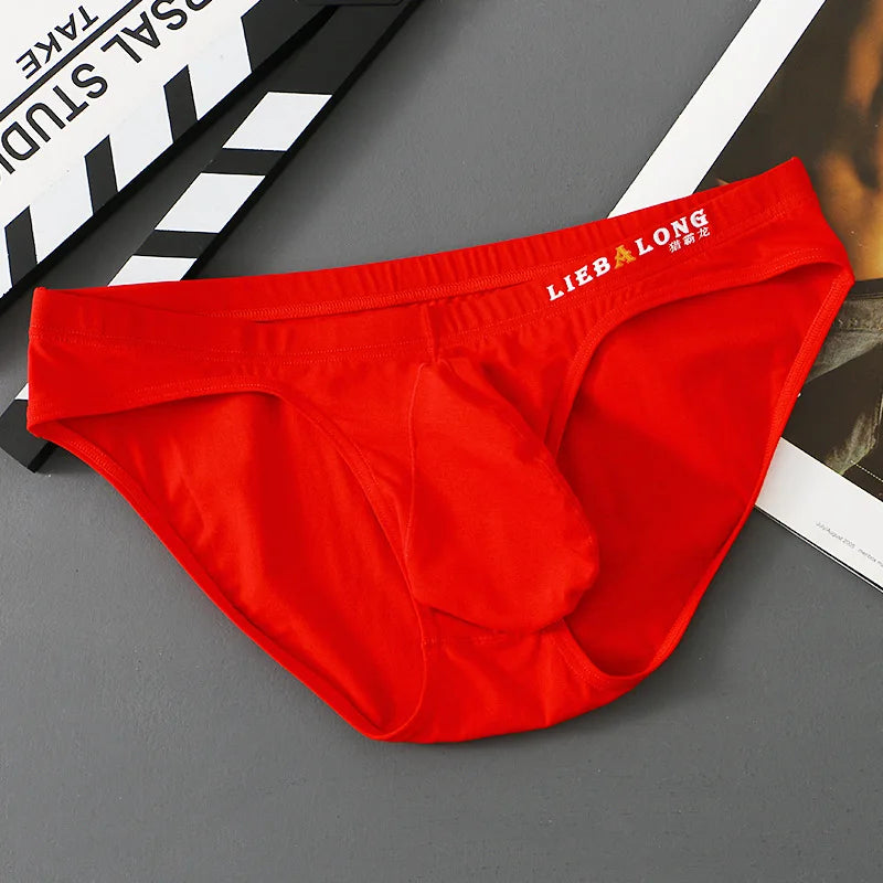 Men Briefs Low Waist Underpants Cueca Sports Breathable U Convex Pouch Lingerie Underwear Jockstrap Low Waist Soft Panties