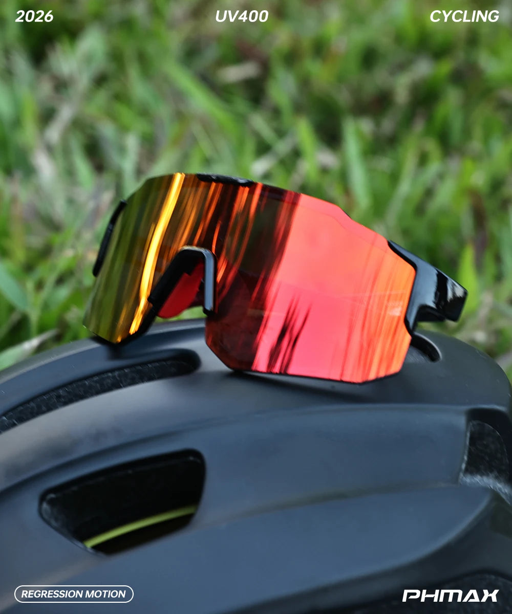 PHMAX Polarized Cycling Glasses Men's Woman Bike Bicycle Polarized Sunglasses 2026 MTB Road Racing Lightweight Flexible Goggle