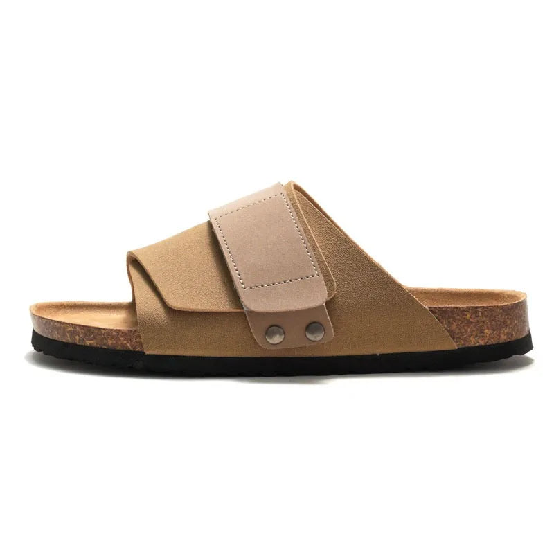 Wmen's Cork slippers casual breathable comfort sandals summer flip flops beach Muller outdoor fashion men‘s shoes