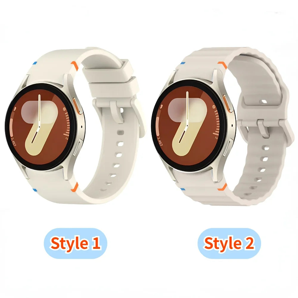 Silicone Strap for Samsung Galaxy Watch 7 6 5 4 44mm 40mm Original No Gaps Sports Band Accessories for 6/4 Classic 47mm 46mm43mm
