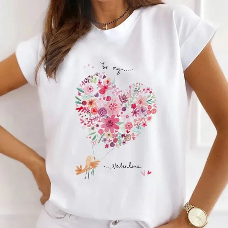 African Women's New Fashion City Girl Half Sleeve Basic Cute Clothes T-shirt Graphic T Shirts Y2k Tops Harajuku Vintage Tee