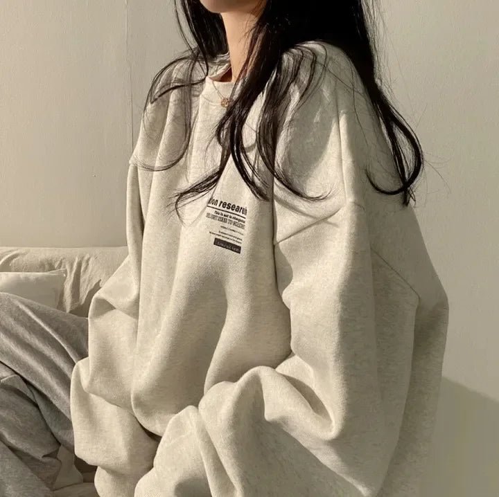 Women Sweatshirts Oversized Spring Hoodie Long Sleeve Casual Letter Print Loose Pullovers Harajuku Sweatshirt Female