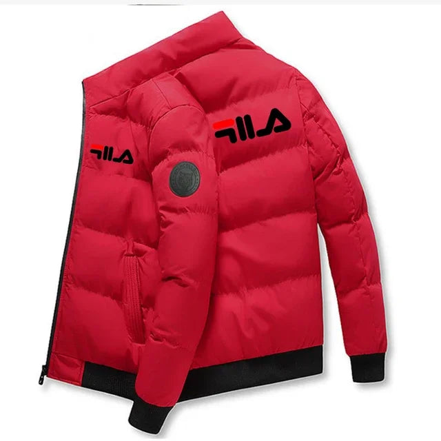 New men's short cotton-padded jacket for autumn and winter 2025, outdoor fashionable stand-up collar jogging men's clothing