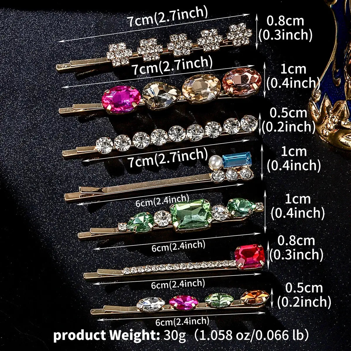 Upscale Luxurious Crystal Zircon Hair Clip Temperament Elegant Wild Hair Pins Leisure Prom Street Beat Personality Retro Hair BAZAARHUBO