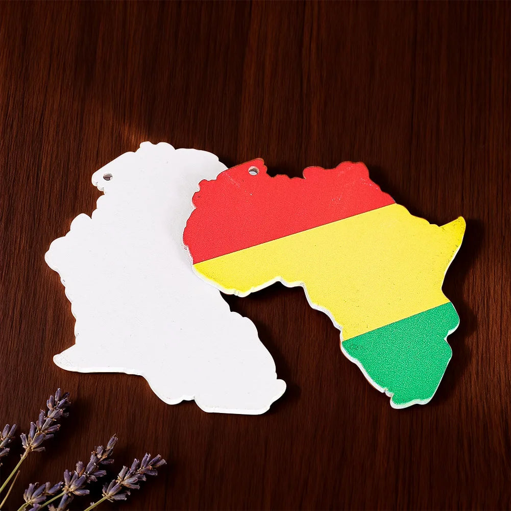 Fashion Painted African Map Dangle Earrings for Women and Girls Ethnic-Style Ear Accessories Statement Jewelry Everyday Styling