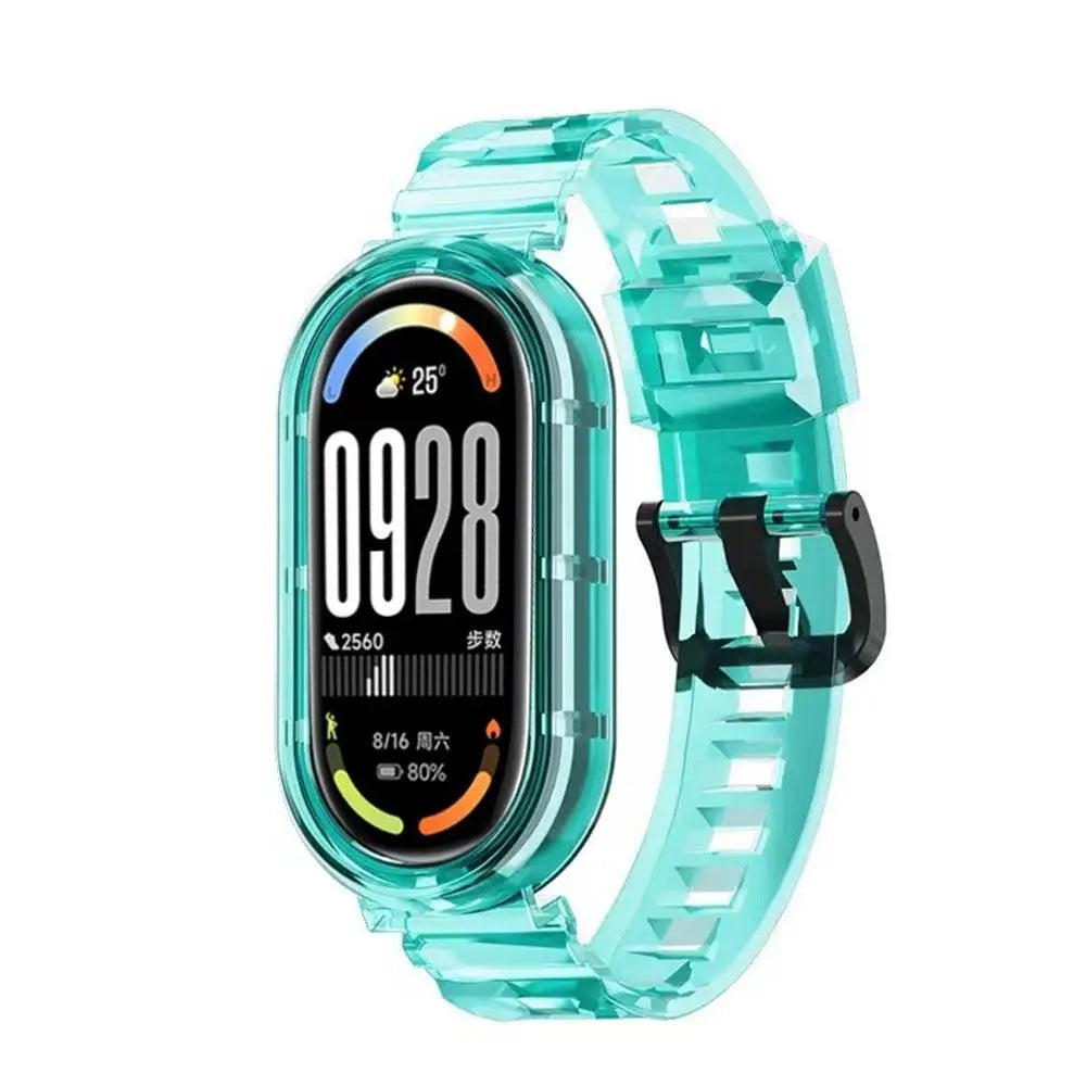 TPU transpatent strap for Mi Band 10/9/8 Clear Soft Sport Wristband Sweatproof Smartwatch Accessories for Xiaomi miband 10 bands