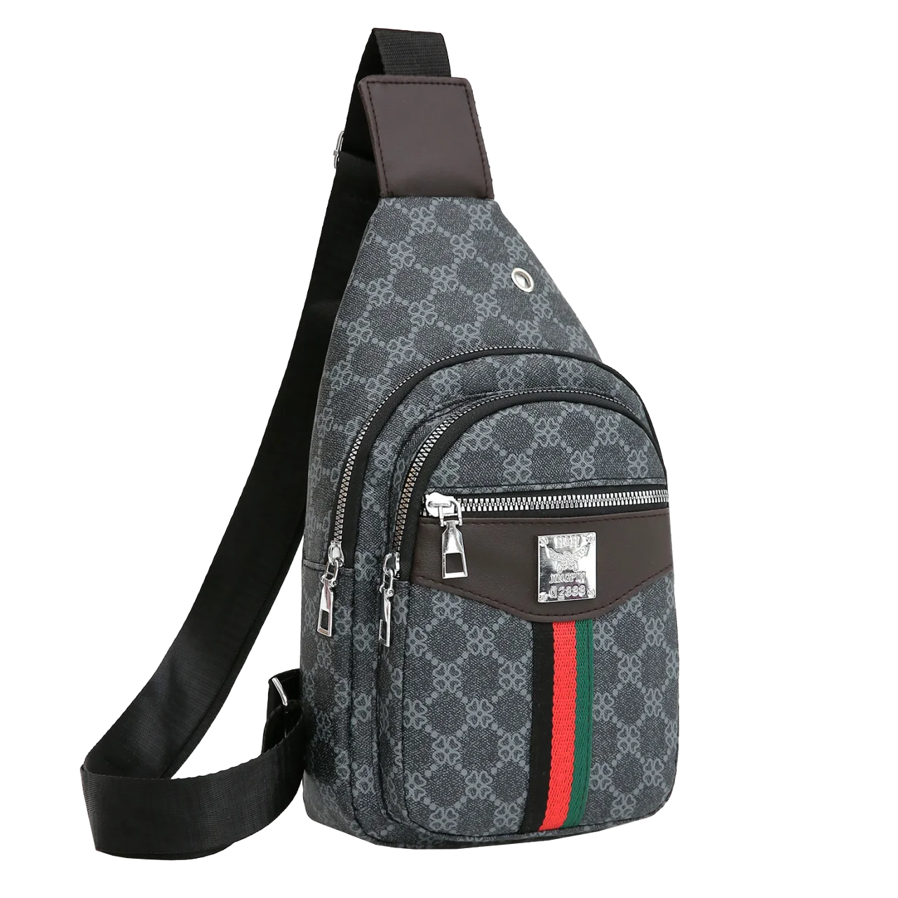 Men's Multifunction Messenger Bag Shoulder Cloth Chest Bags Crossbody Casual  Handbag with Earphone Hole