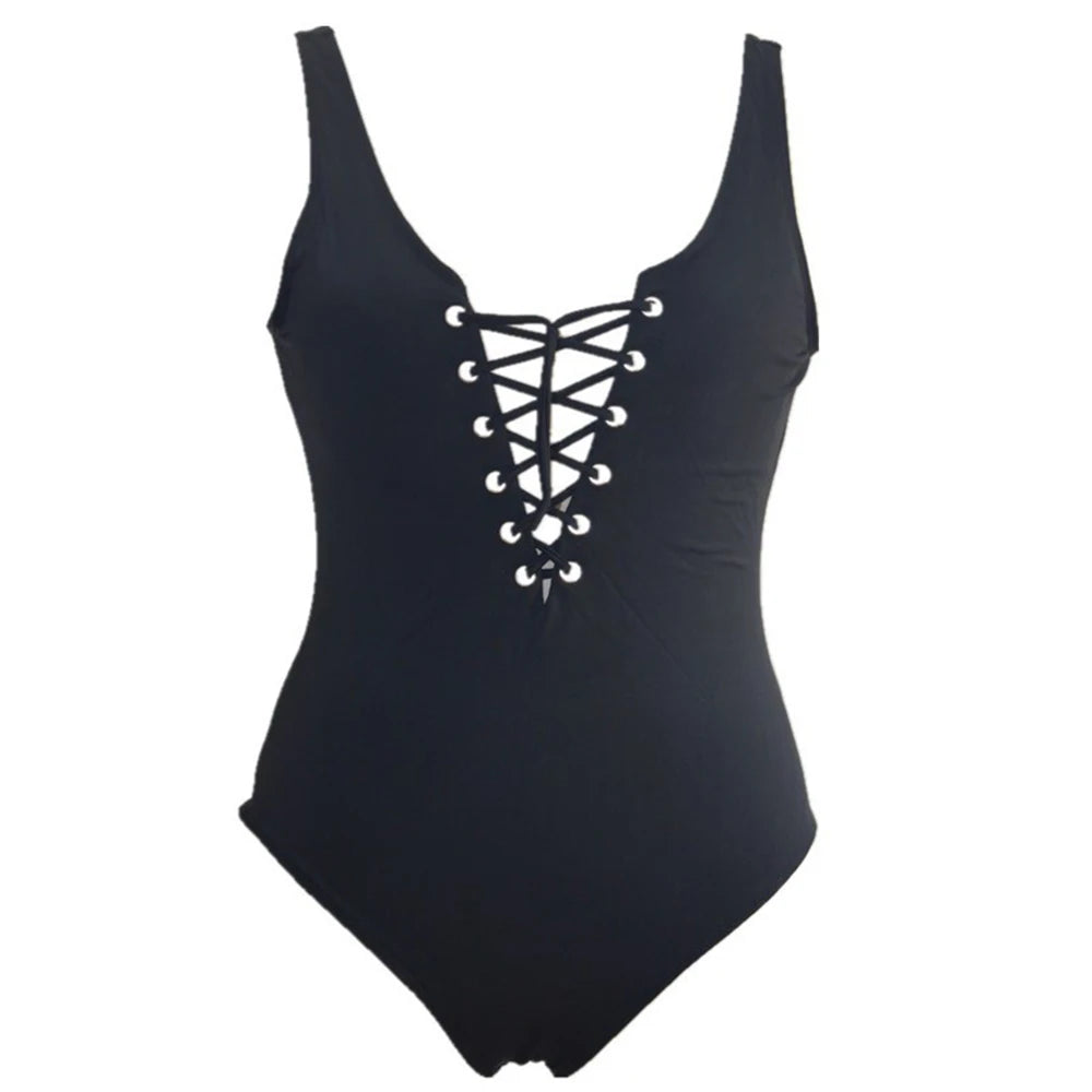 A Backless Swimsuit for Women's Sexy Bodysuit Beach Outfit Pushed Up Beach Swimwear