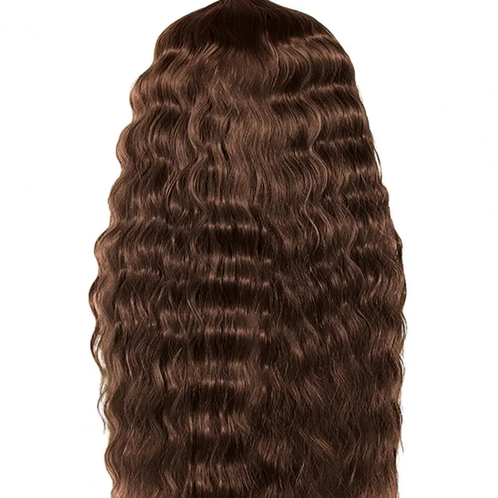 2024 Water Wave Long Curly Wig Jungle Wave Middle Split Glossy Hair Hair Extensions Human Wig African Brazilian Black Women Wig