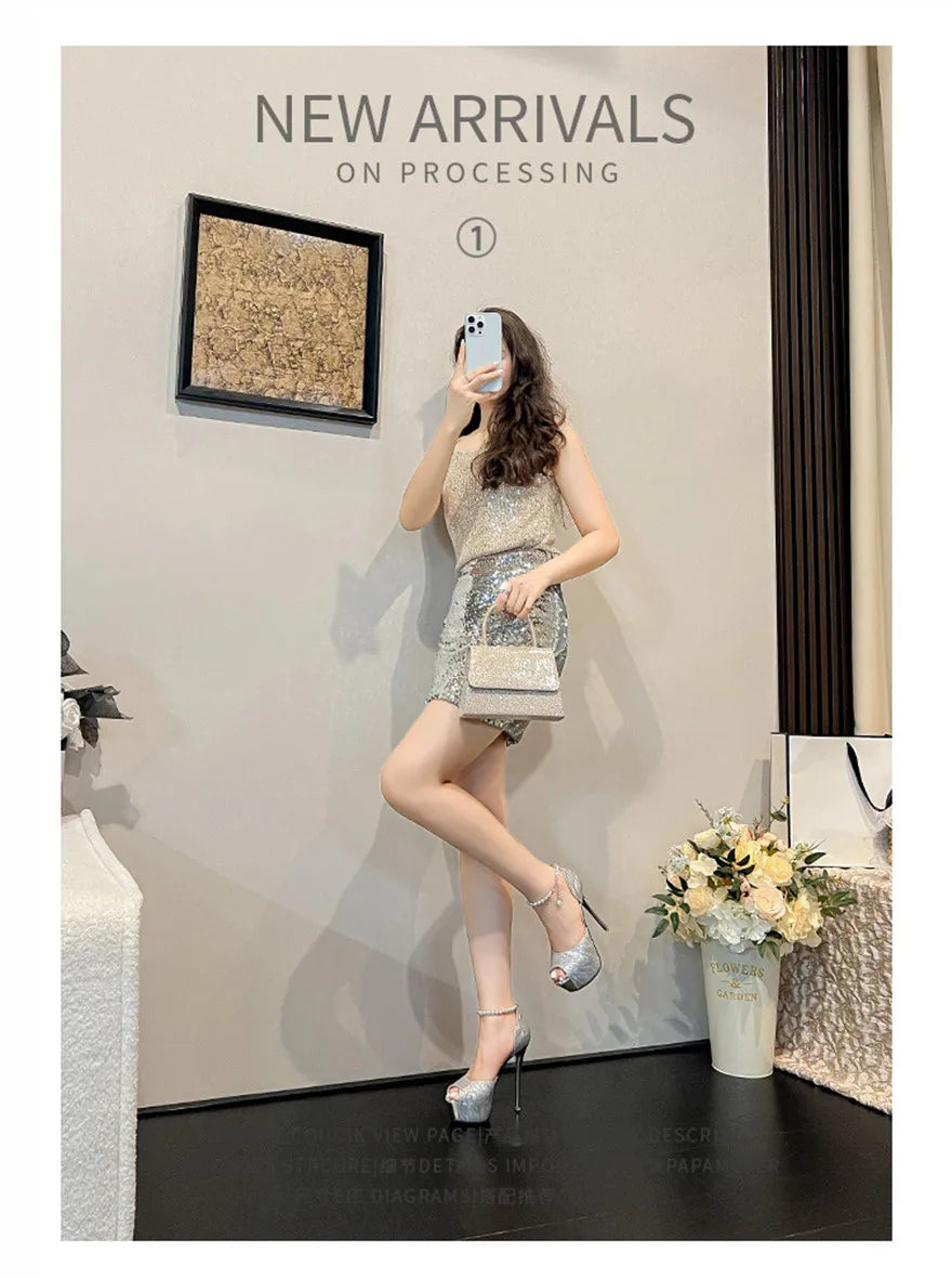 Peep Toe Fashion Rivet Buckle Women Sandals Summer Black Pink Platform Patent Leather High Heels Hollow Party Ladies Bride Shoes
