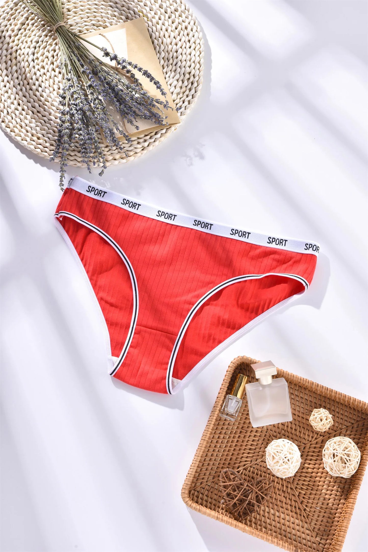 Fashion Letter Women's Underwear Breathable Cotton Triangle Pants Mid Waist Sexy Comfortable Lingerie Bright Cute Girl Briefs
