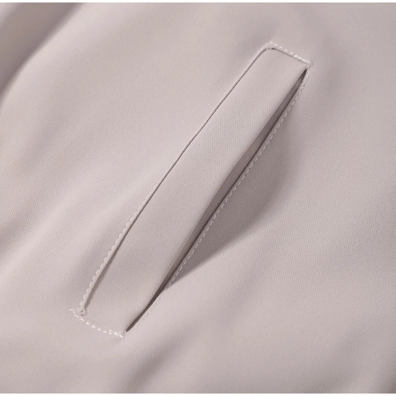 Casual Zipper Shirt Pants Suit Women Solid Button Stand Collar Drawstring Shirts Loose High Waist Trousers 2026 Spring Set Lady