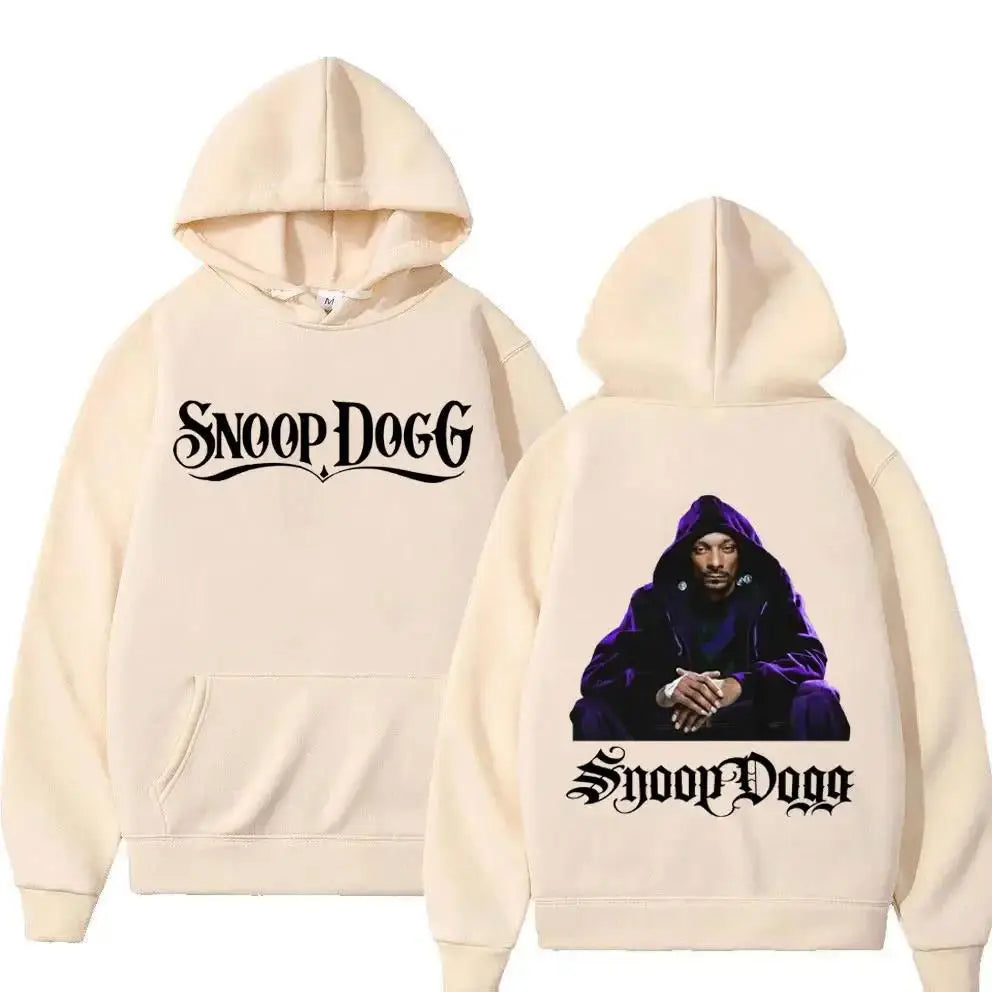 Limited Rapper Snoop Dogg Hooded Vintage Tupac Shakur Print Hoodie Men Women Hip Hop Punk Style Cool Sweatshirt Man's Streetwear