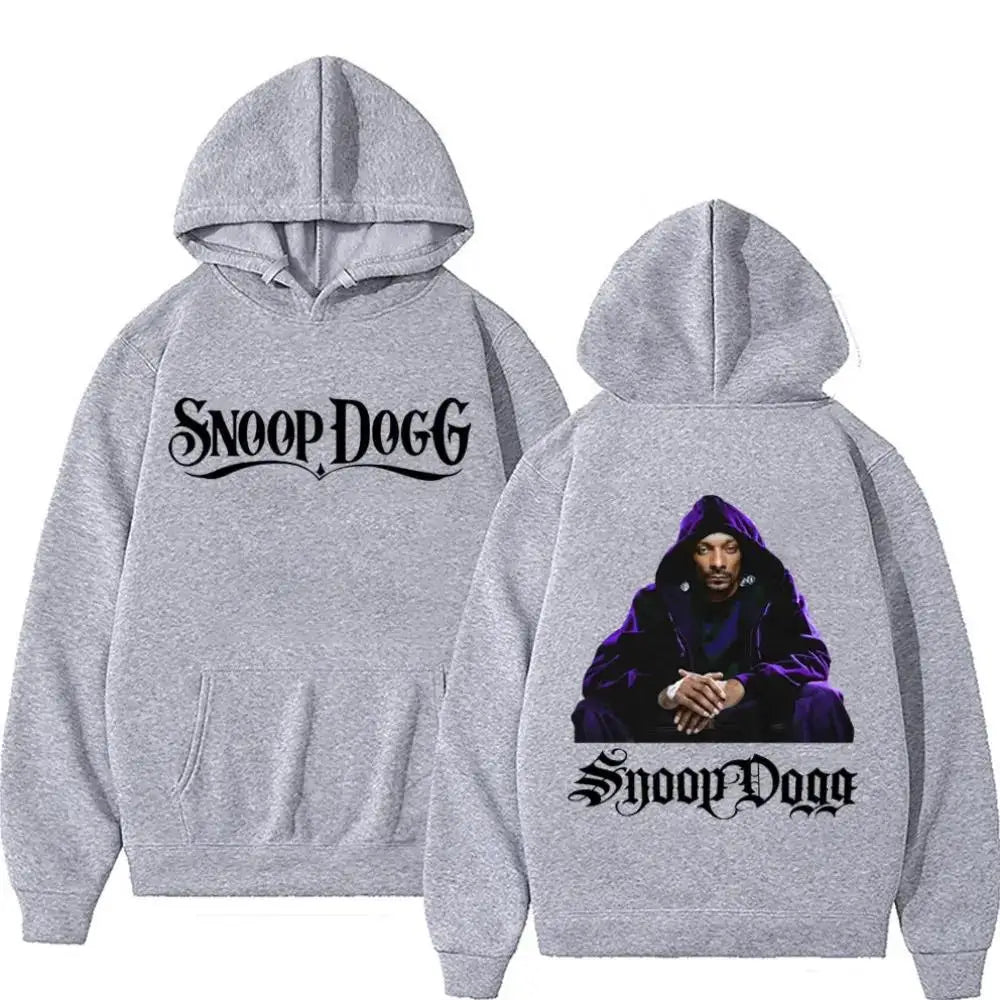 Limited Rapper Snoop Dogg Hooded Vintage Tupac Shakur Print Hoodie Men Women Hip Hop Punk Style Cool Sweatshirt Man's Streetwear