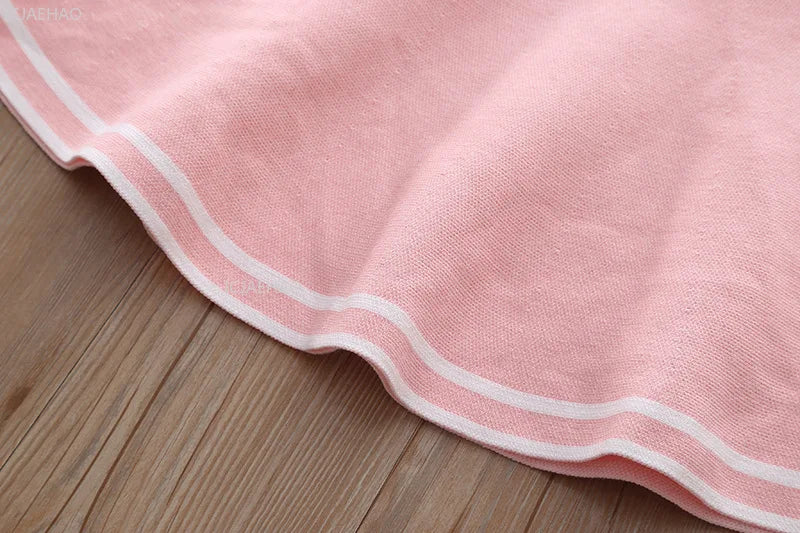 Girls Knit Dress A Line Party Gown Baby Toddler Costume Kids Fashion Spring Autumn Clothing Children Casual Daily Wear Outfit