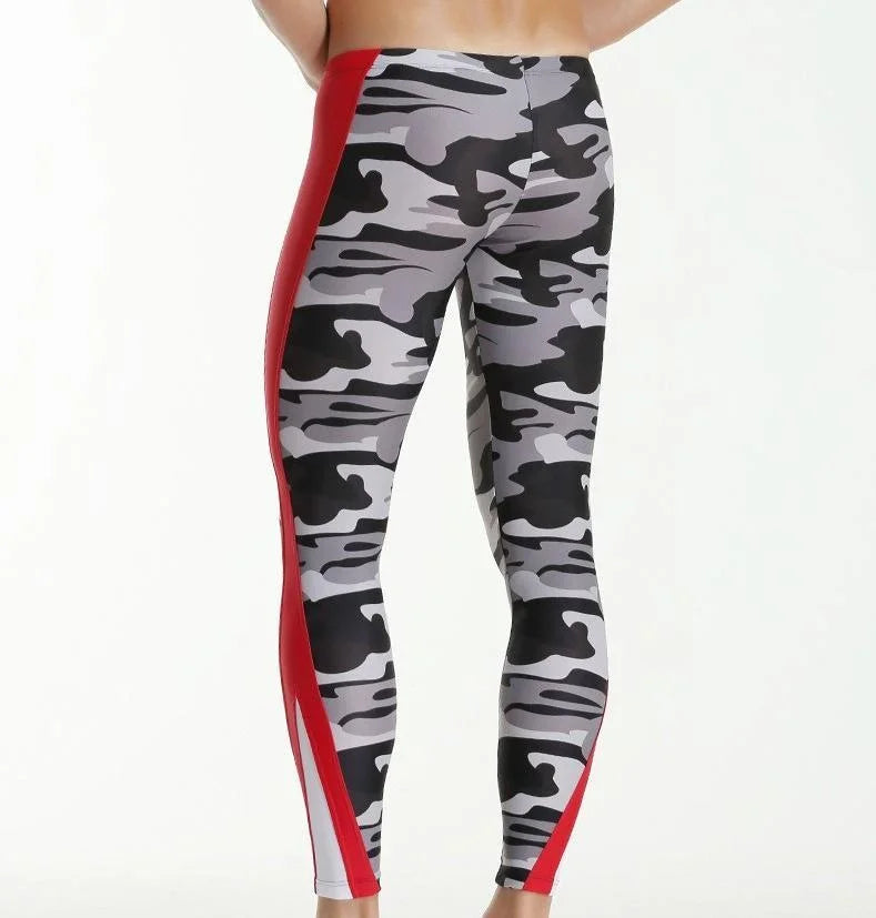 Running Tights for Men Sports Trousers Compression Camouflage Athletic Pants Workout Leggings