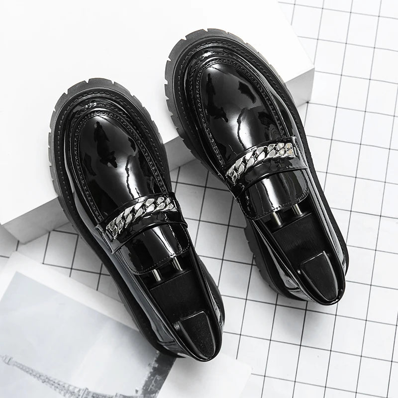 2024 classic leather men's casual leather shoes men wedding leather business men's dress pointed casual youth British style