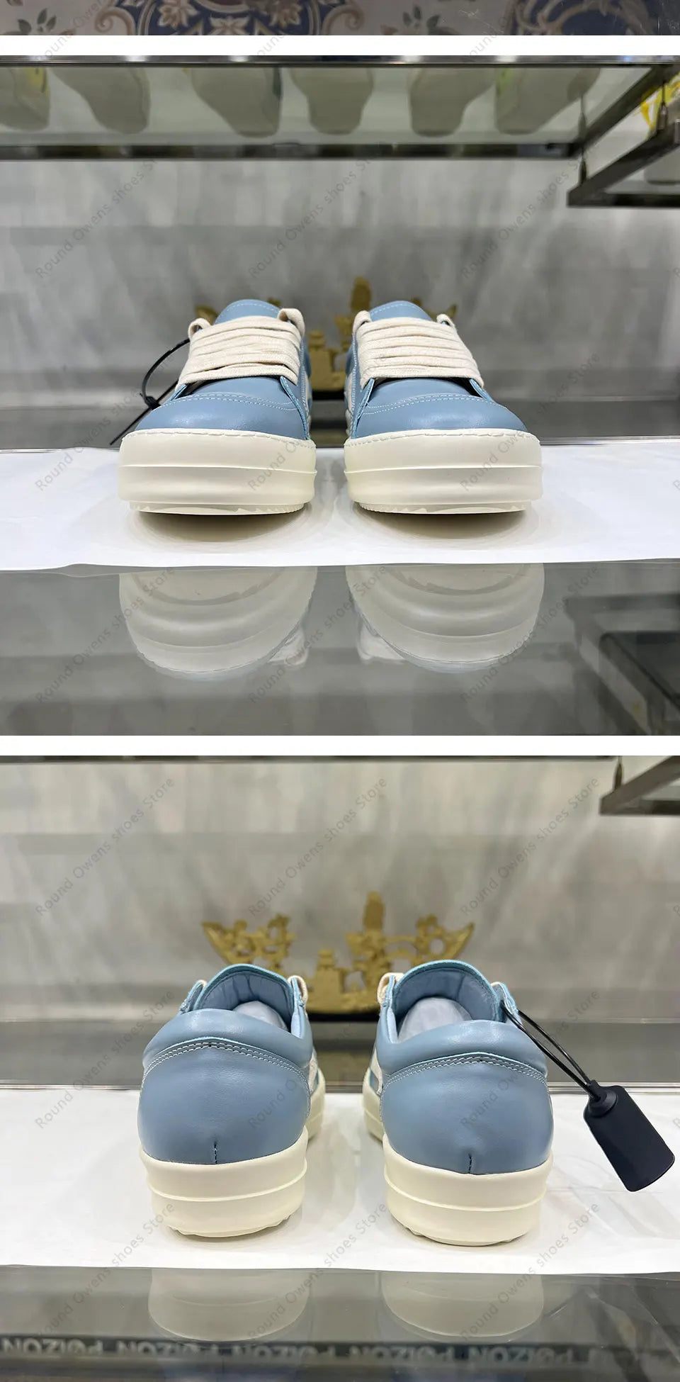 Dunk Blue Low Top Quality Casual Shoes Men Genuine Leather Hip-hop Rock Women Lace Up Ro Original Platform Flat Luxury Sneakers