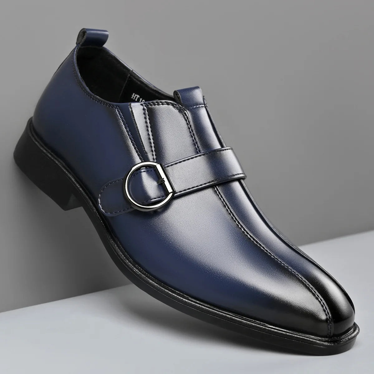 Designer Big Size 38-47 Men Dress Shoes Fashion Solid Color Wedding Shoes Male Spring Autumn Buckle Designer Man Leather Shoe