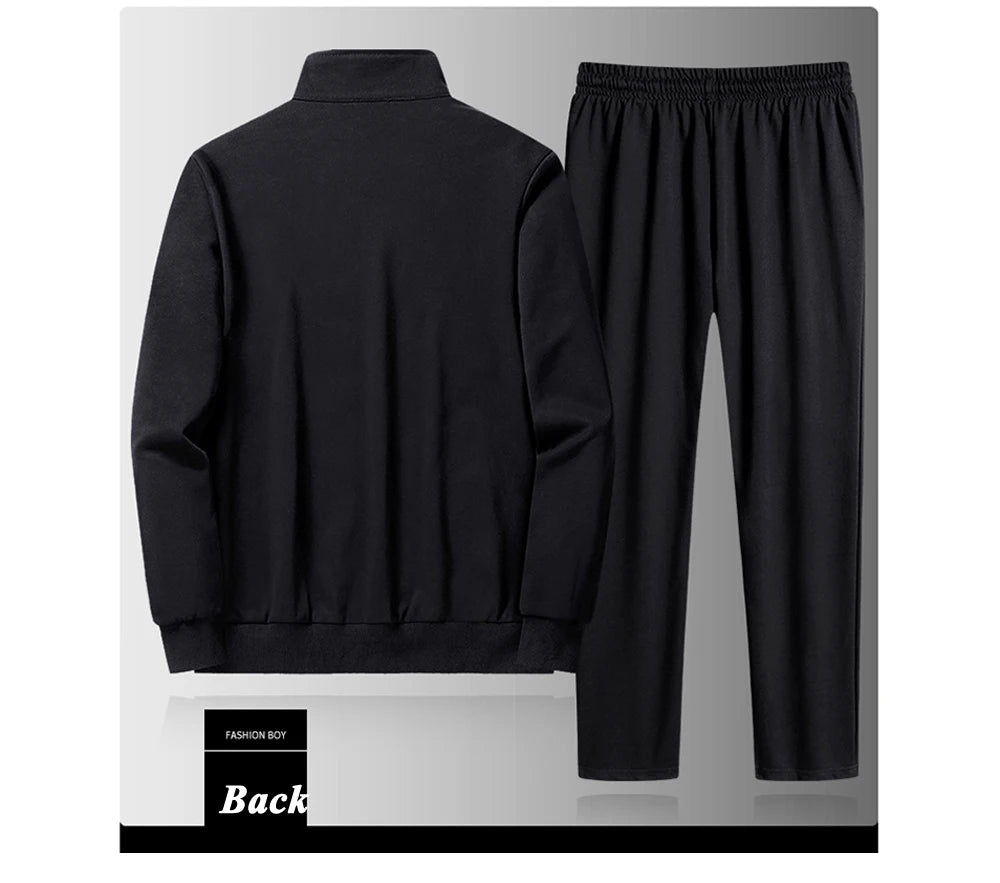 Mens Sportwear Sets Autumn Fashion Men Sporting Suit Sweatshirt +Sweatpants 2 Pieces Sets Men Tracksuit Running Jogging Clothing