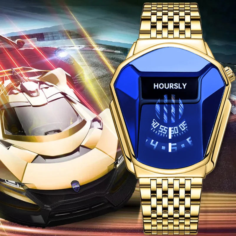 Men Wrist Watch Gold Luxury Brand Top Stainless Steel Band Fashion Quartz Watches for Men 2025 Relogio Masculino Male Clock