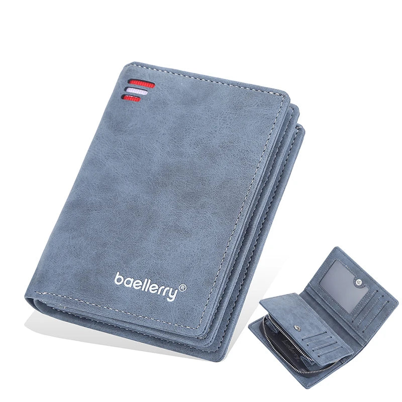 Baellerry New Men Wallets High Quality Brand Card Holder Short Male Purses Zipper Coin Pocket Large Capacity Men's Wallet