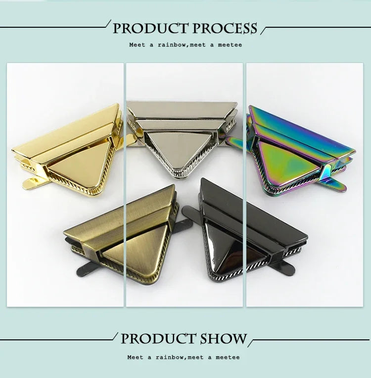 1/2/3/4Pcs 35*45mm Bag Metal Lock Buckle Twist Turn Snap Clasps Women Bags Decorative Closure Buckles DIY Hardware Accessories