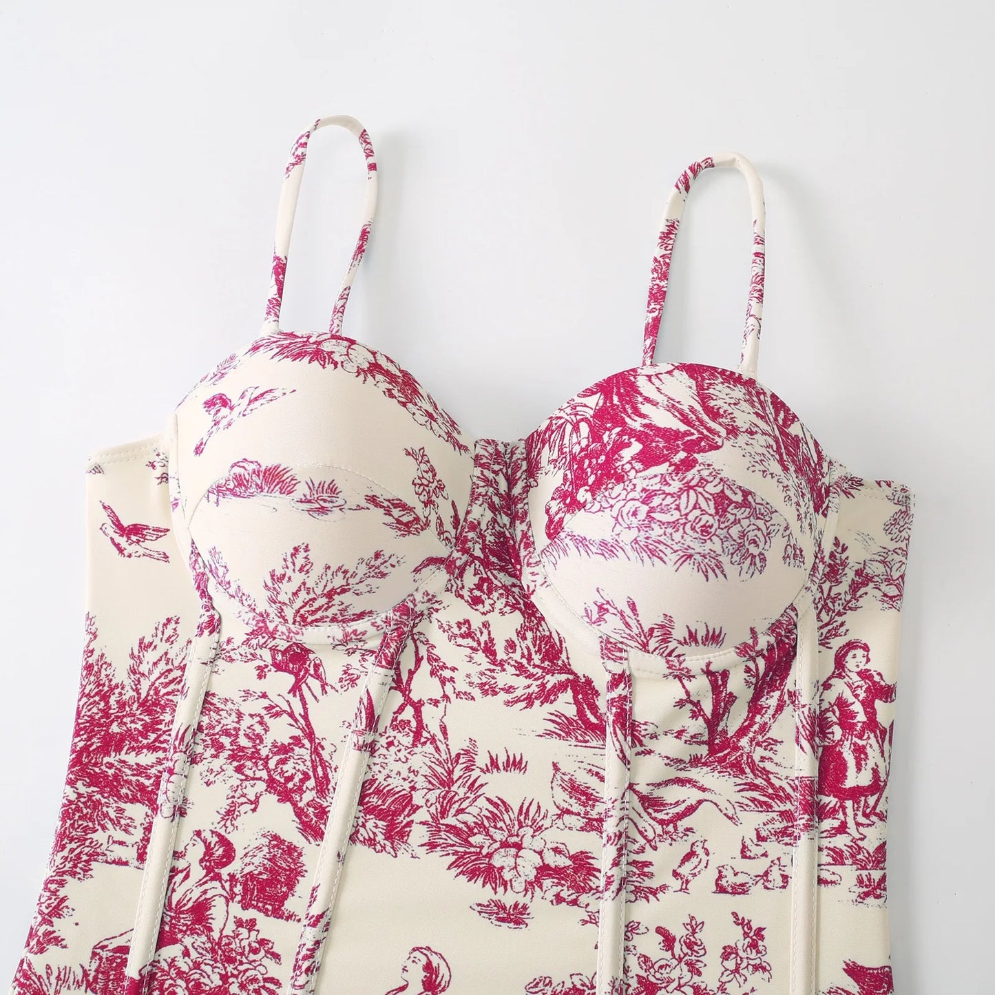 Women Swimwear Swimsuit Two-piece set Summer Print Bodysuit Bikini Set Beach Style Wear Maxi Dress Skirt One-piece swimsuit